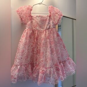 Pink Floral Dress for Girls